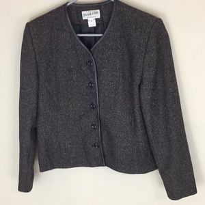 Vintage Pendleton Cropped Wool Blend Jacket Blazer Size 12